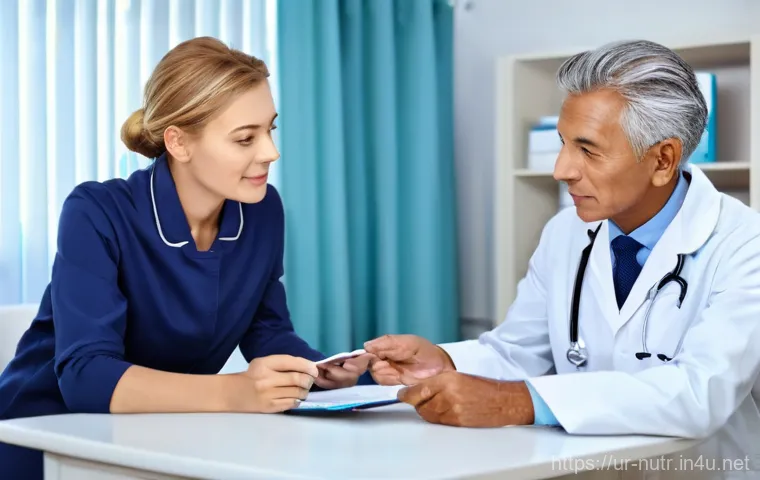 영양사 자격증 필수 정보 - **Prompt 1: A nutritionist guiding a diverse family in a warm kitchen.**
    A bright, inviting, and...